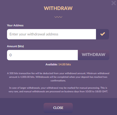 bitkong withdraw