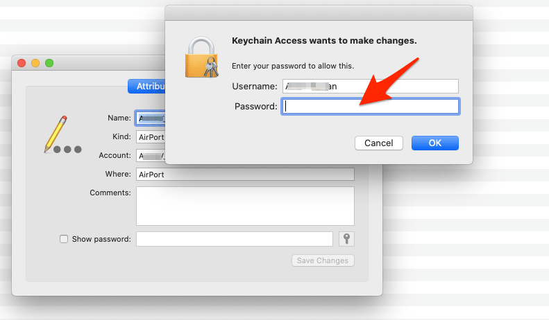 find passwords keychain